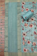 Peach Silk Tussar Handloom Unstitched Suit Set image number 3