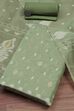 Light Blue Cotton Jamdani Unstitched Suit Set image number 0