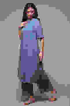 Blue LIVA Straight 2 Piece Set image number 3