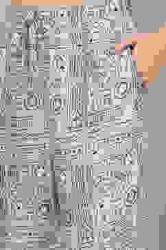 Blue Rayon Geometric Printed Straight Kurta Set image number 2