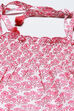 Off White Pink Cotton Smocking Printed Top image number 1