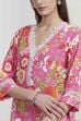 Yellow Floral Printed Straight Kurta image number 1