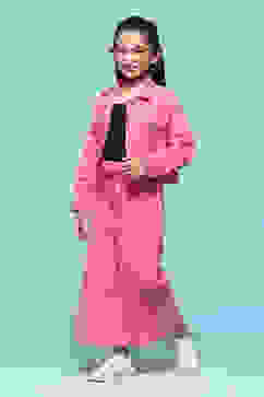 Pink Cotton Solid Pants image number 0