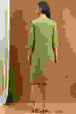 Green Solid Regular Fit Straight Kurta image number 3