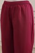 Pink Cotton Straight Palazzos image number 1