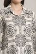 Black Cotton Printed Straight Shirt image number 1