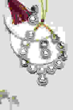 White Brass Necklace Set image number 0