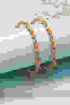 Blue & Orange Metal & Beads Kids Bangles image number 0