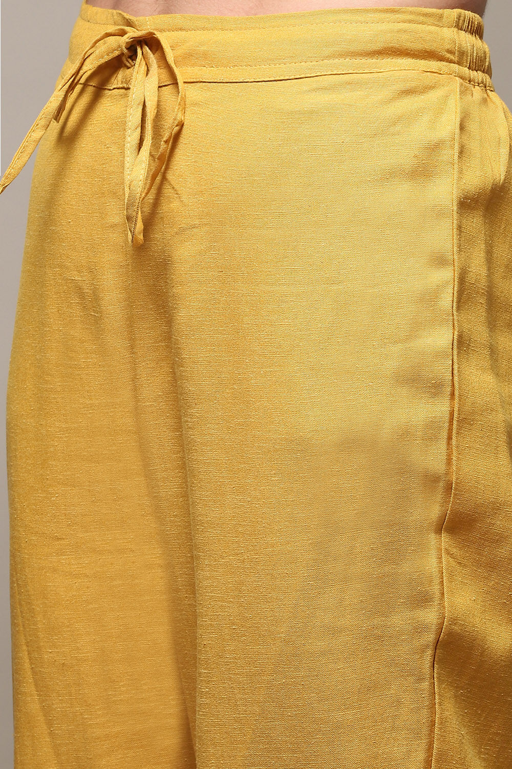 Mustard Rayon Straight Kurta Regular Pants Suit Set image number 2