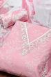 Peach Cotton Hand Embroidered Unstitched Suit Set image number 1