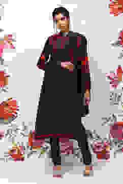 Rohit Bal Indigo Cotton Blend Straight Kurta Suit Set image number 7