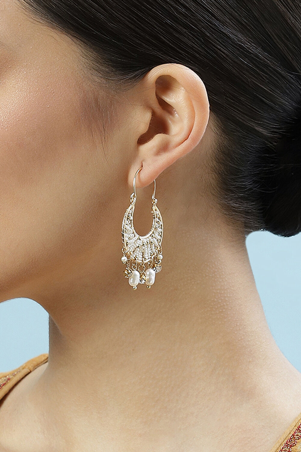 Gold Brass Earrings image number 1