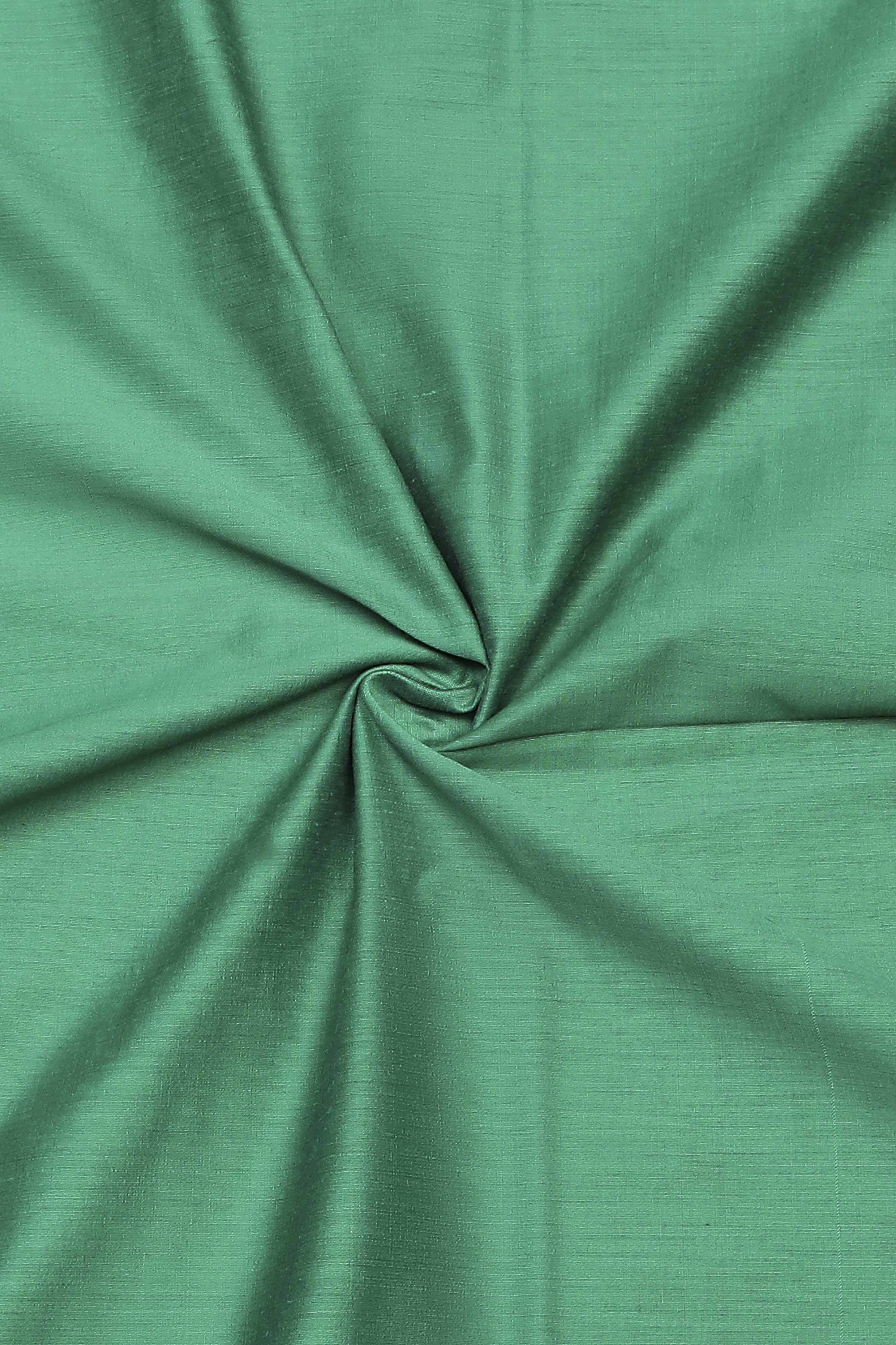 Fir Green Cotton Printed Embroidered Unstitched Suit Set image number 2