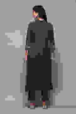 Green Cotton Blend Straight Yarndyed 2 Piece Set image number 4