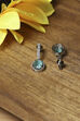 Mint Green Brass Pendant Necklace Set image number 2