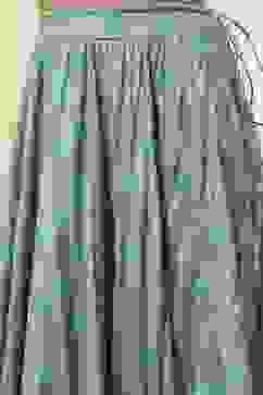 Turquoise Floral Butterfly Net Festive Anarkali Lehenga Set image number 3