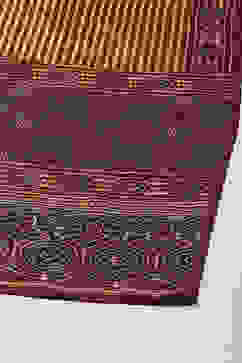 Maroon and Green Viscose Flared Kurta Palazzo Suit Set image number 6