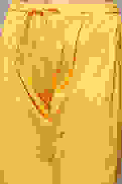 Yellow Cotton Blend Anarkali Kurta Churidar Suit Set image number 2