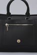 Black PU Solid Structured Handheld Bag image number 6