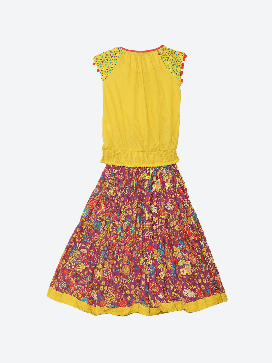 Lime Green Cotton Straight Suit Set image number 2