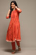 Terracotta Cotton Straight Yarndyed 2 Piece Set image number 0