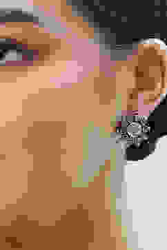 White Brass Earrings image number 1