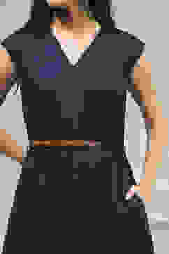 Navy Blue Viscose Rayon Asymmetric Dyed Jumpsuit image number 1