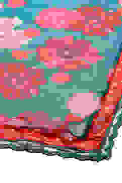 Green Poly Viscose Tiered Kurta Printed Suit Set image number 3