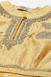 Yellow Cotton Silk Anarkali Yarndyed Suit Set image number 1