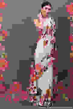 Rohit Bal Off White Cotton Silk Printed Saree image number 2