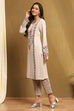 Black Jacquard Printed Straight Winter wear Kurta Set image number 3