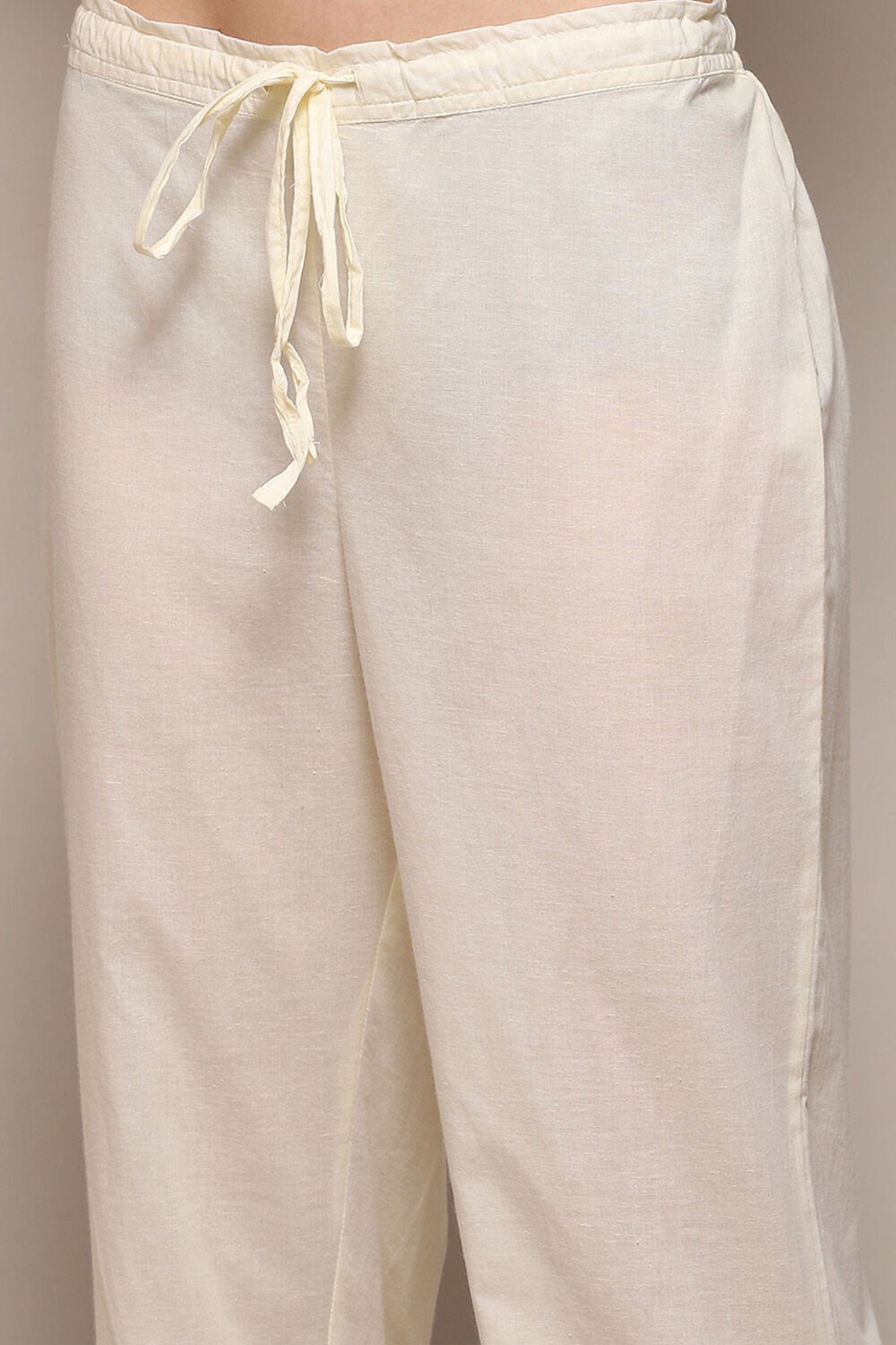 Powder Blue Cambric Narrow Kurta Pant Suit Set image number 2