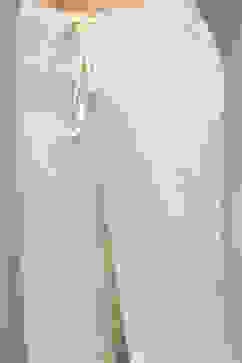 Off White Cambric Narrow Kurta Pant Suit Set image number 2