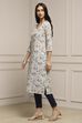 Cream Cotton Kurta image number 2