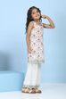White Cotton Floral Printed Straight Suit Set image number 5