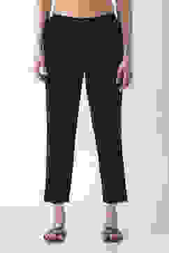 Black Cotton Slim Pants image number 4