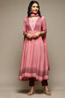 Pink Rayon Anarkali Kurta Churidar Suit Set image number 6