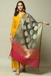 Grey Art Silk Yarndyed Dupatta image number 0