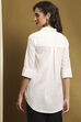 Dusk Blue Cotton Blend Solid Straight Shirt Style Kurti image number 3