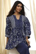 Indigo Pure Cotton Fusion Kurta Set image number 7