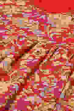 Red Cotton Flared Kurta Set image number 1