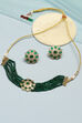 Green Alloy Necklace Set image number 0