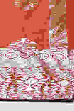 Red Cotton Straight Kurta Slim Pant Suit Set image number 2