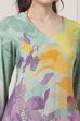 Green Abstract Printed Straight Suit Set image number 1