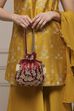 Maroon Fabric Potli Bag image number 7