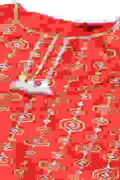 Red Art Silk Straight Kurta Sharara Suit Set image number 1