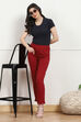 White Cotton Blend Pants image number 0