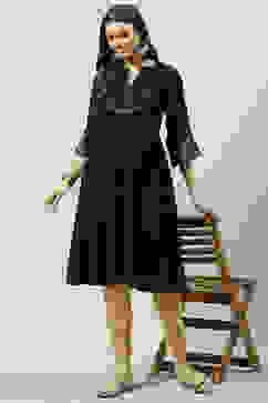 Black Art Silk A-Line Yarndyed Kurta image number 0