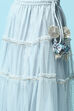 Powder Blue Cotton Short Top Lehenga Set image number 2