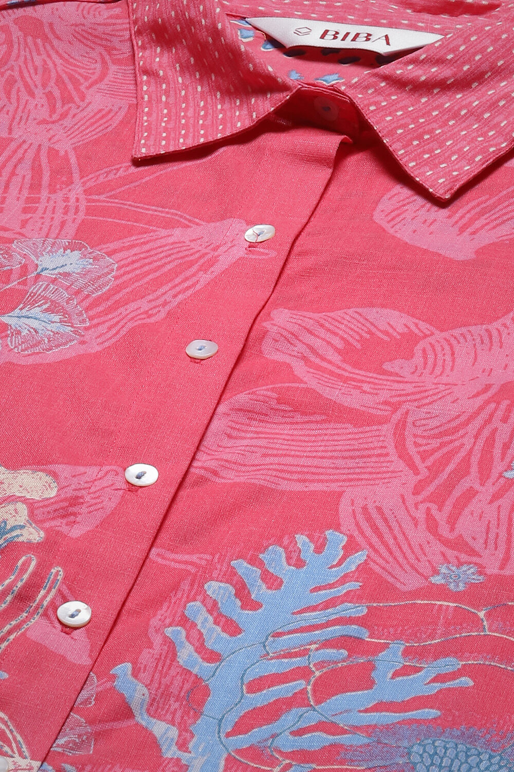 Ecru Rayon Printed Shirt image number 5